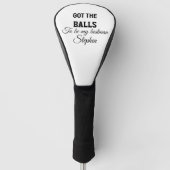 Aangepaste bruidsjonker huwelijksaanzoek golfheadcover (Voorkant)