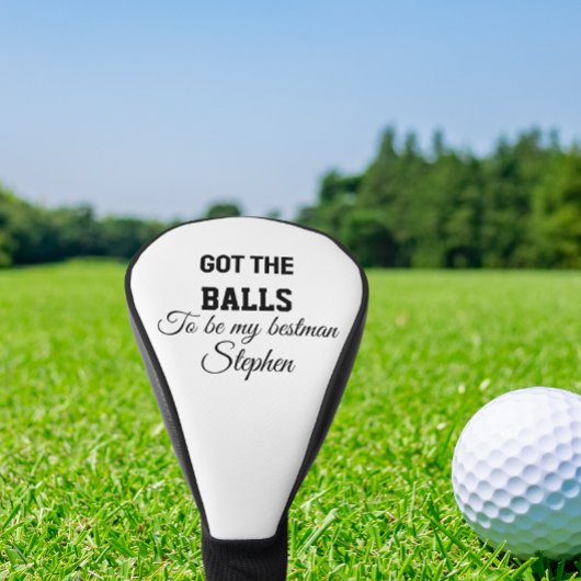 Aangepaste bruidsjonker huwelijksaanzoek golfheadcover