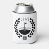 Aangepaste Bruidsjonker Monogram Naam Blikjeskoeler (Blikje Achterkant)