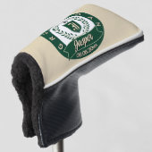 Aangepaste bruidsjonker naam laurierkrans bruiloft golfheadcover (3/4 voorkant)