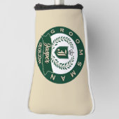 Aangepaste bruidsjonker naam laurierkrans bruiloft golfheadcover (Draai 90)