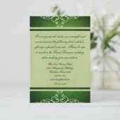 Aangepaste bruidskaart voor groene bruiloft kaart (Staand voorkant)