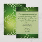 Aangepaste bruidskaart voor groene bruiloft kaart (Voorkant / Achterkant)