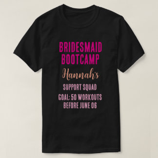 Aangepaste Bruidsmeisje Bootcamp T-shirt