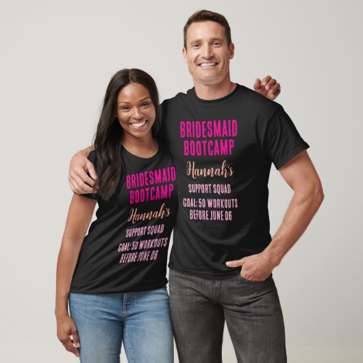 Aangepaste Bruidsmeisje Bootcamp T-shirt (Unisex)