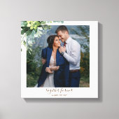 Aangepaste bruidsmeisje bruiloftsgeschenken groen canvas afdruk (Voorkant)