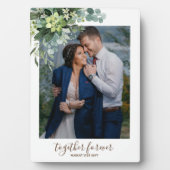 Aangepaste bruidsmeisje bruiloftsgeschenken groen fotoplaat (voorkant)