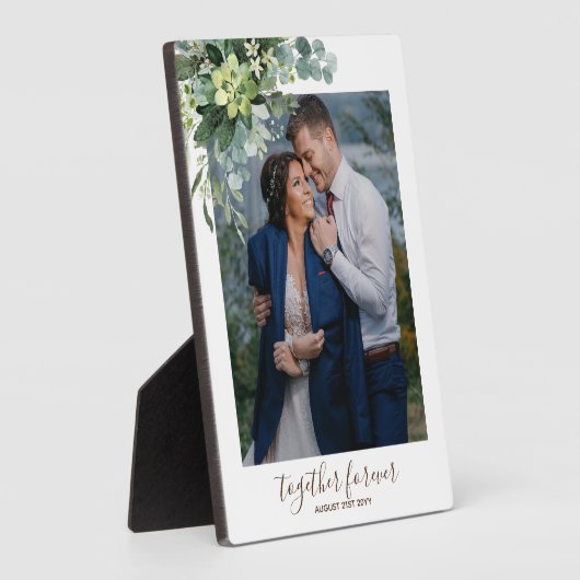 Aangepaste bruidsmeisje bruiloftsgeschenken groen fotoplaat (Zijkant)