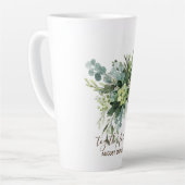 Aangepaste bruidsmeisje bruiloftsgeschenken groen latte mok (Linkerhoek)