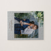 Aangepaste bruidsmeisje bruiloftsgeschenken groen legpuzzel (Horizontaal)