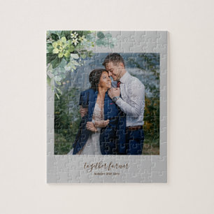 Aangepaste bruidsmeisje bruiloftsgeschenken groen legpuzzel