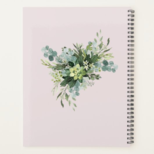 Aangepaste bruidsmeisje bruiloftsgeschenken groen planner (Achterkant)