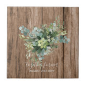 Aangepaste bruidsmeisje bruiloftsgeschenken groen tegeltje (Voorkant)