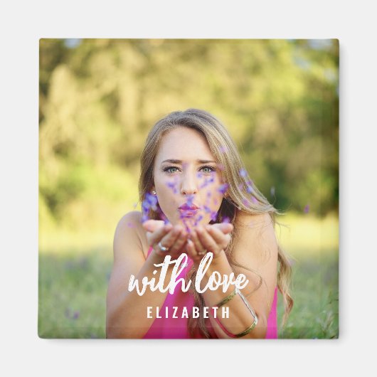 Aangepaste Bruidsmeisje Feest Foto Eenvoudige Mode Magneet (Voorkant)