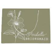 Aangepaste Bruidsmeisje Gift Bag, Bachelorette Gif Groot Cadeauzakje (Voorkant)