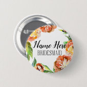 Aangepaste bruidsmeisje knop ronde button 5,7 cm (Voorkant /achterkant)
