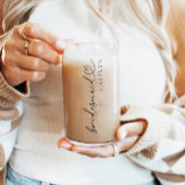 Aangepaste bruidsmeisje naam Gift Modern Elegant S Blikvorm Glas