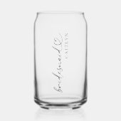 Aangepaste bruidsmeisje naam Gift Modern Elegant S Blikvorm Glas (Voorkant)