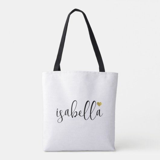 Aangepaste bruidsmeisje script naam tote bag (Achterkant)
