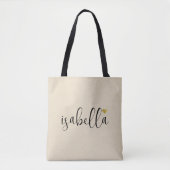 Aangepaste bruidsmeisje script naam tote bag (Voorkant)