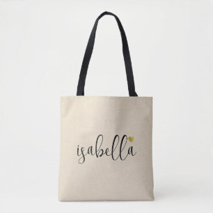 Aangepaste bruidsmeisje script naam tote bag