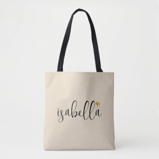 Aangepaste bruidsmeisje script naam tote bag (Voorkant)