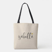 Aangepaste bruidsmeisje script naam tote bag (Achterkant)