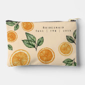 Aangepaste bruidsmeisje Sinaasappel Citrus Etui (Achterkant)