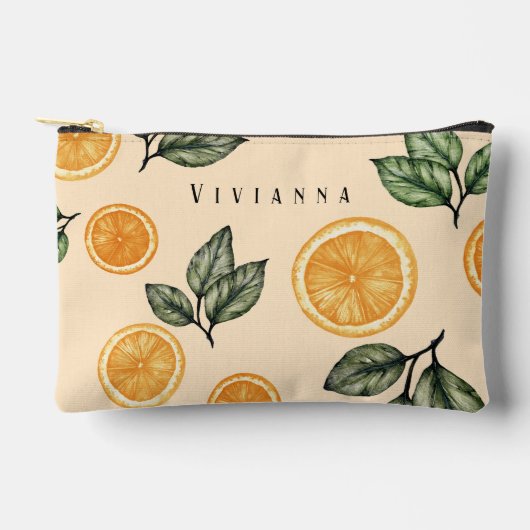 Aangepaste bruidsmeisje Sinaasappel Citrus Etui (Voorkant)
