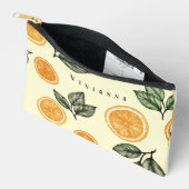 Aangepaste bruidsmeisje Sinaasappel Citrus Etui (Open)