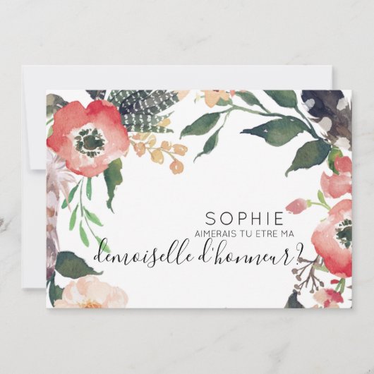 aangepaste bruidsmeisje uitnodiging (Voorkant)