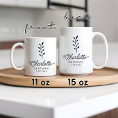 Aangepaste bruidsmeisjesmok, aandenken aan vrijgez koffiemok