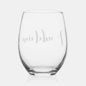 Aangepaste bruidsmeisjesnaam fantasie schrift wijnglas zonder voet (Achterkant)