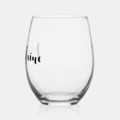 Aangepaste bruidsmeisjesnaam fantasie schrift wijnglas zonder voet (Links)