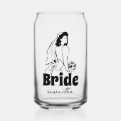 Aangepaste bruidsnaam blikvorm glas (Voorkant)