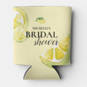 Aangepaste bruidsuitnodiging Geel citroen Blikjeskoeler (Voorkant)