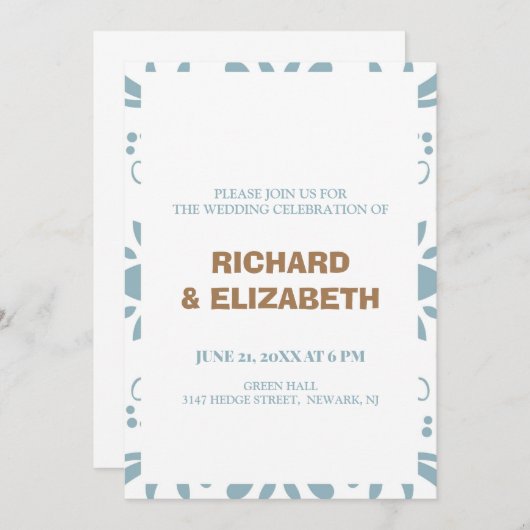 Aangepaste bruiloft (Voorkant / Achterkant)