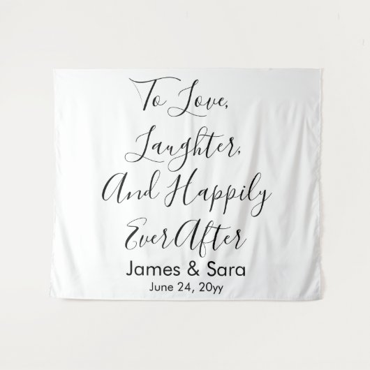 Aangepaste bruiloft achtergrond Afbeelding Afbeeld Wandkleed (Voorkant (horizontaal))