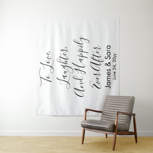 Aangepaste bruiloft achtergrond Afbeelding Afbeeld Wandkleed (In situ)