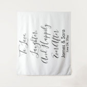 Aangepaste bruiloft achtergrond Afbeelding Afbeeld Wandkleed (Voorkant)