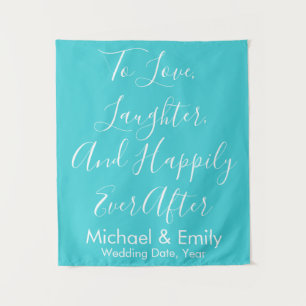 Aangepaste bruiloft achtergrond, bijtende zoekbann wandkleed