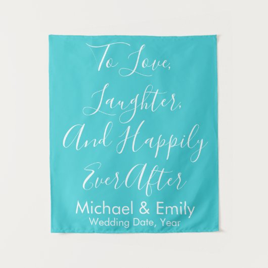 Aangepaste bruiloft achtergrond, bijtende zoekbann wandkleed (Voorkant)