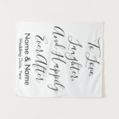 Aangepaste bruiloft achtergrond, bijtende zoekbann wandkleed (Voorkant (horizontaal))