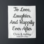 Aangepaste bruiloft achtergrond, bijtende zoekbann wandkleed<br><div class="desc">aangepaste trouwachtergrond voor receptie,  calligrafie voor bruiloft achteruit,  tapijt voor bruiloft uit de bruiloft,  banner uit liefde voor bruiloft,  lachen en gelukkig ooit daarna,  aangepaste trouwachtergrond voor ceremonie,  huwelijksfotografie rustic bruiloft,  vrijgezellenfeest banner uit verlofpartijen,  achtergrond voor trouwhoofdetafel,  persoonlijke namen voor bruiloft achteruit</div>