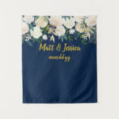 Aangepaste bruiloft achtergrond fotocabine marine wandkleed (Voorkant)