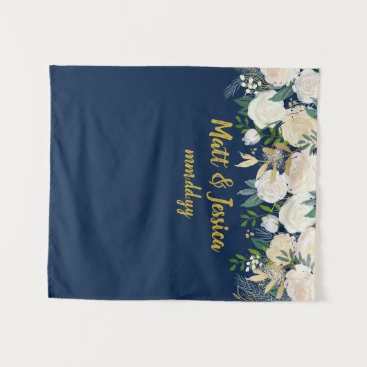 Aangepaste bruiloft achtergrond fotocabine marine wandkleed (Voorkant (horizontaal))