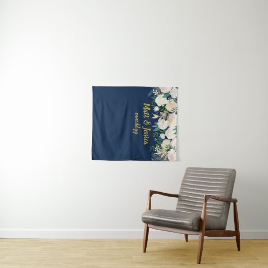 Aangepaste bruiloft achtergrond fotocabine marine  wandkleed (In Situ (horizontaal))