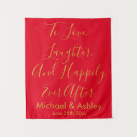 Aangepaste bruiloft achtergrond Rood & Goud Prop R