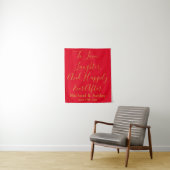 Aangepaste bruiloft achtergrond Rood & Goud Prop R Wandkleed (In situ)
