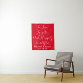 Aangepaste bruiloft achtergrond Rood & Wit Prop Re Wandkleed (In situ)